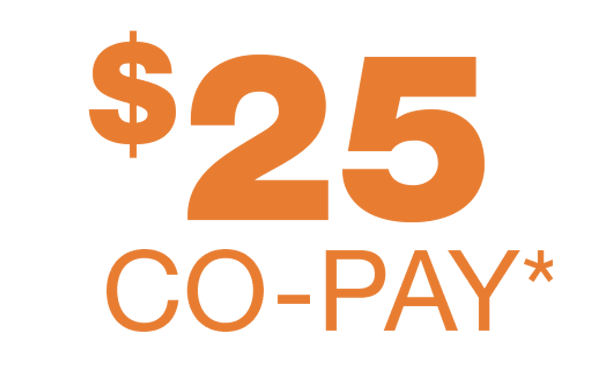 Twenty-five dollar co-pay icon