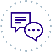 Icon of two text bubbles